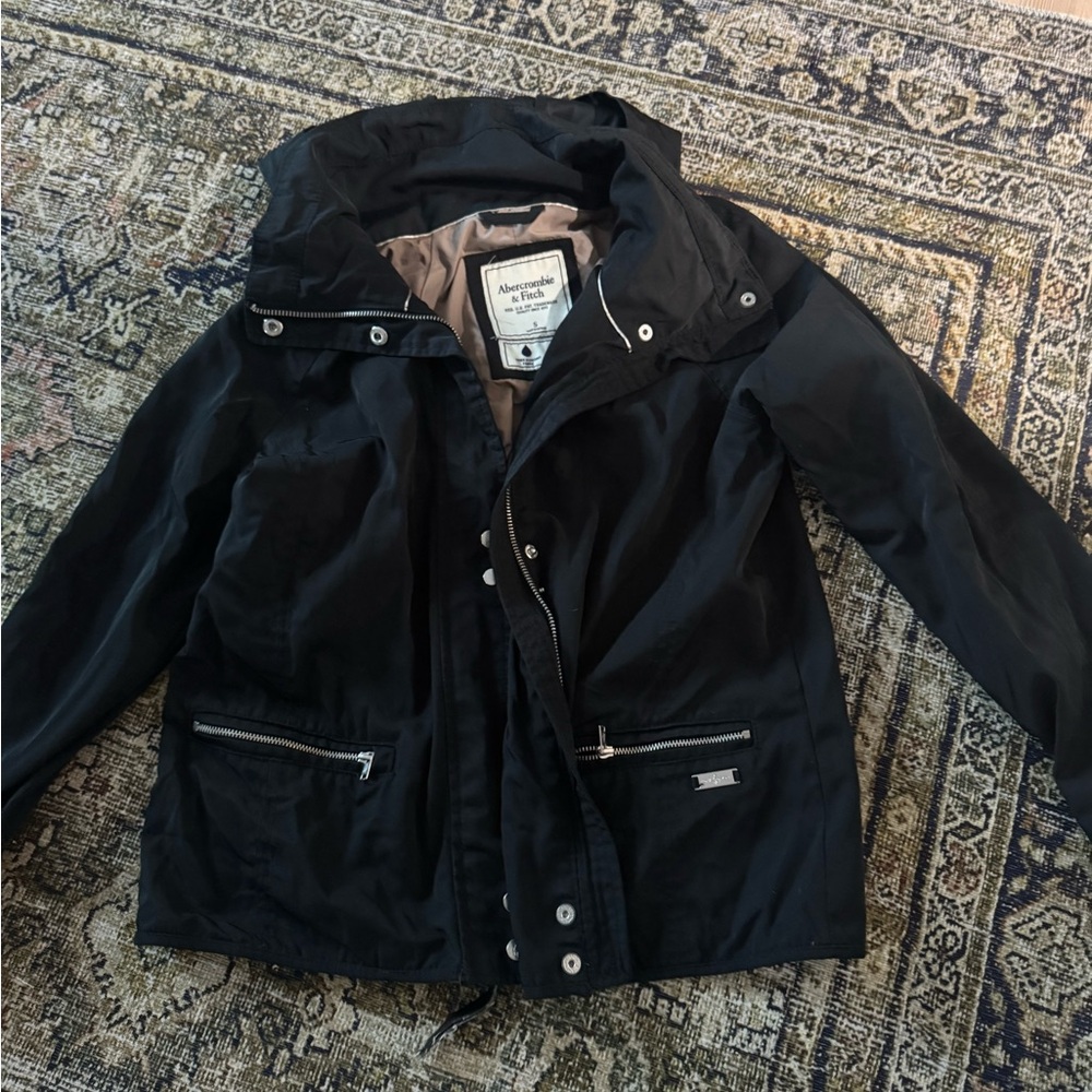 Abercrombie & Fitch Black Hooded Jacket